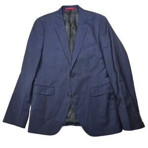HUGO‎ BOSS Wool Blazer Mens 38R 38 Navy Blue Two Button Sport Coat Jacket